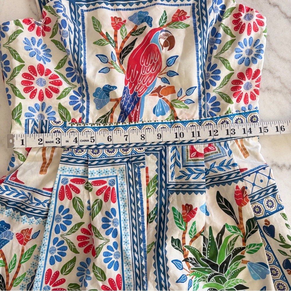 FARM Rio Multicolor Tropical Parrot Print Romper - Picture 7 of 8